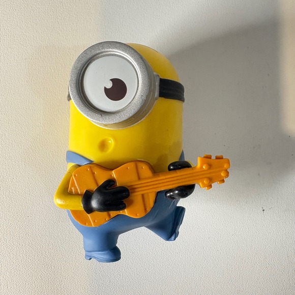McDonald's Other - McDonalds Minions Happy Meal 2015 Guitar Strumming Stuart Toy Figure Yellow Blue